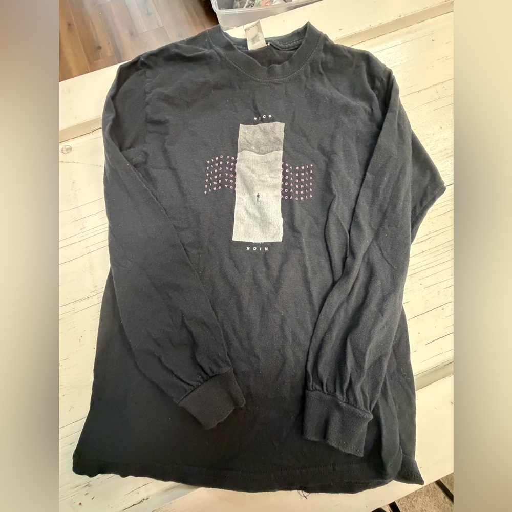 Gildan Black Long Sleeve Tee with Graphic